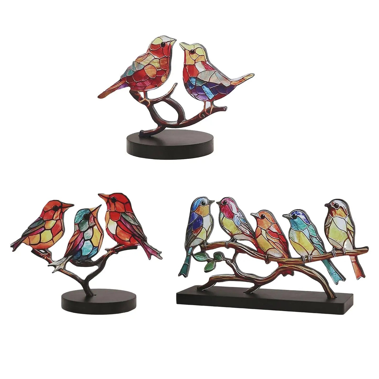 Birds on Branch Decorative Figurine